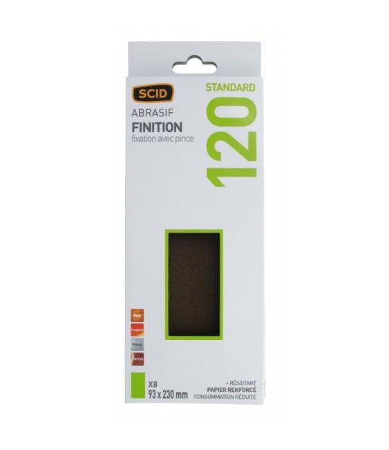 Patin corindon non perforé - Grain 120 - SCID