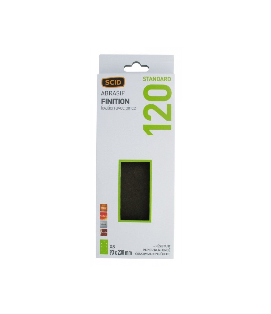 Patin corindon CC 93 perforé A 8T US - Grain 120 - SCID Patin corindon CC 93 perforé A 8T US - Grain 120 - SCID