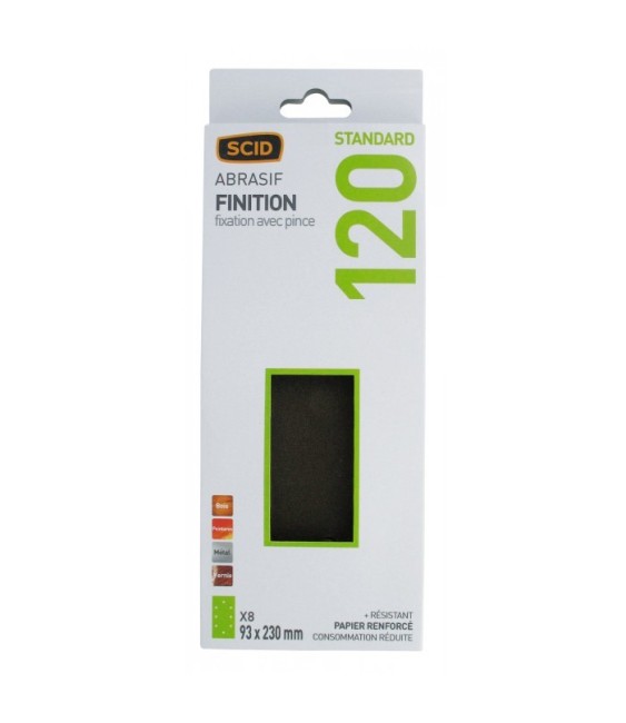 Patin corindon CC 93 perforé A 8T US - Grain 120 - SCID
