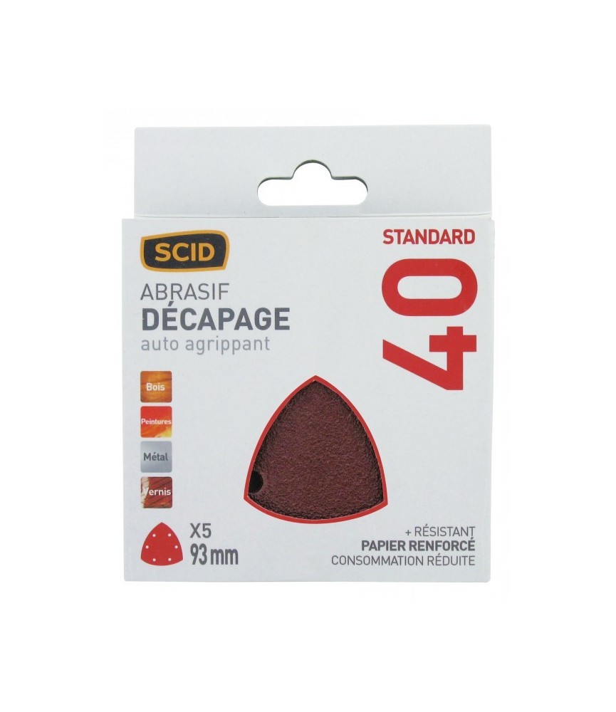 Patin Delta auto-agripant RC 93 x 93 mm - Grain 40 - SCID Patin Delta auto-agripant RC 93 x 93 mm - Grain 40 - SCID