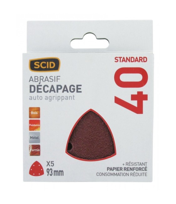 Patin Delta auto-agripant RC 93 x 93 mm - Grain 40 - SCID