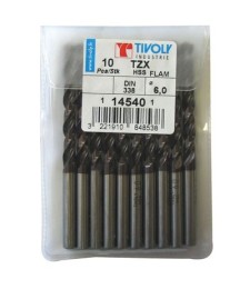 10 Forêts métaux TZX FLAM cylindrique -  1 mm - TIVOLY