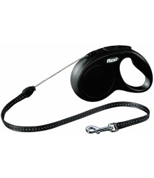 Laisse rétractable Noire FLEXI New Classic Small - ZOLUX