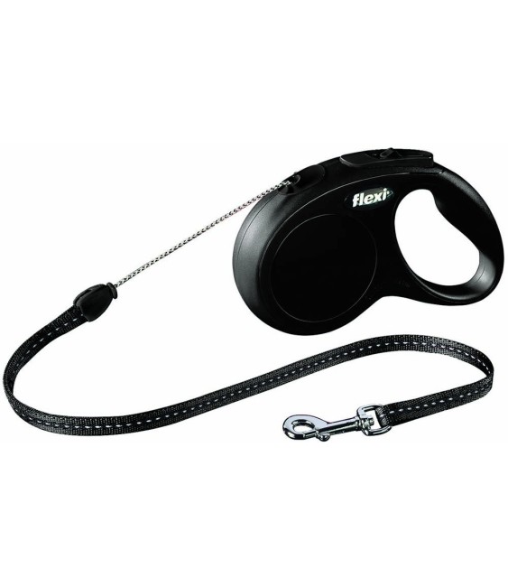 Laisse rétractable Noire FLEXI NEW Classic Medium - ZOLUX
