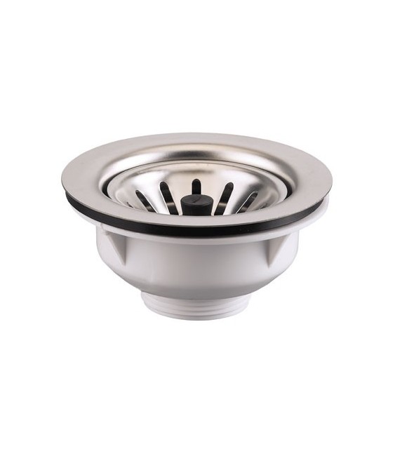 Bonde panier - Inox - Sans trop plein - Diamètre 90 mm - VALENTIN