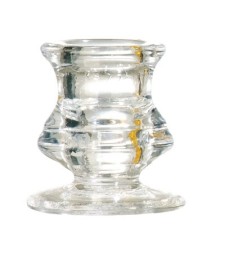 Bougeoir en verre transparent -  50 mm - DEVINEAU