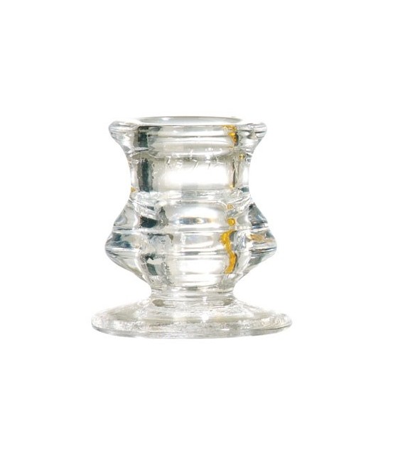 Bougeoir en verre transparent -  50 mm - DEVINEAU