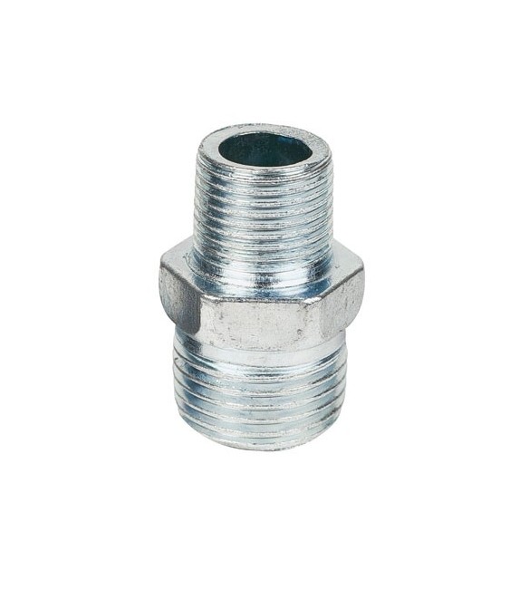 Manchon en fonte galvanisé Mâle / Mâle 245 - 15 x 21 mm / 20 x 27 mmmm - CAP VERT