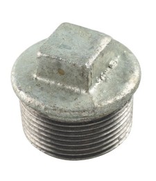 Bouchon à bourrelet en fonte galvanisée mâle 290 - 20 x 27 mm - CAP VERT
