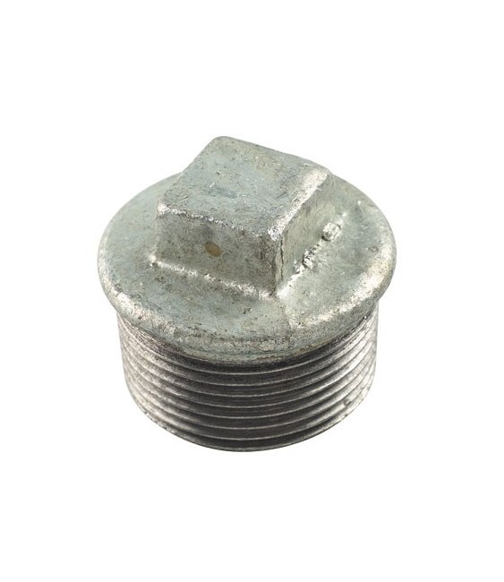 Bouchon à bourrelet en fonte galvanisée mâle 290 - 33 x 42 mm - CAP VERT