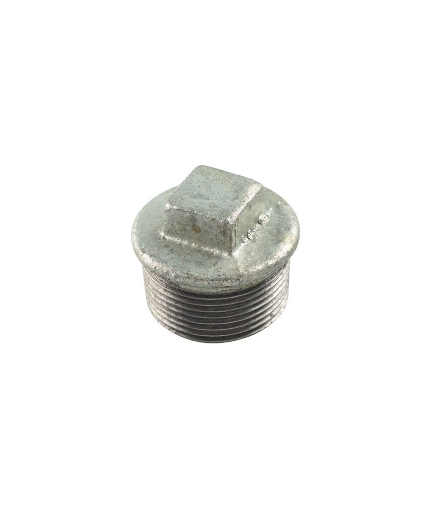 Bouchon à bourrelet en fonte galvanisée mâle 290 - 40 x 49 mm - CAP VERT