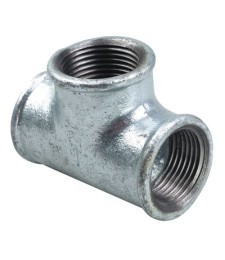 Té égal Femelle 130 en fonte galvanisée - 15 x 21 mm - CAP VERT