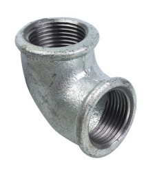 Coude 90° Femelle en fonte galvanisée - 33 x 42 mm - CAP VERT
