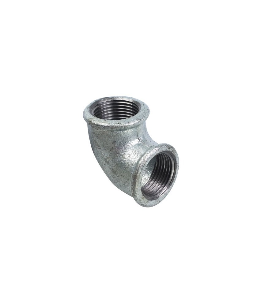 Coude 90° Femelle en fonte galvanisée - 33 x 42 mm - CAP VERT