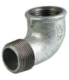 Coude Mâle / Femelle 92 en fonte galvanisée - 12 x 17 mm - CAP VERT
