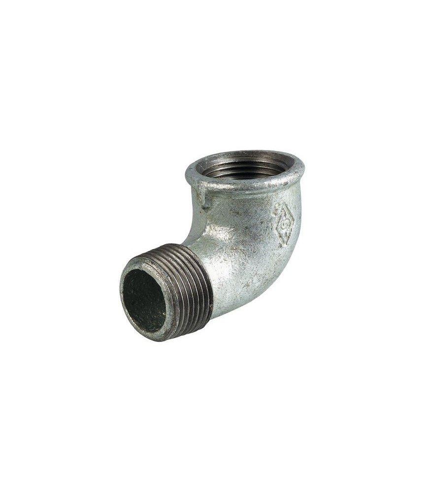 Coude Mâle / Femelle 92 en fonte galvanisée - 12 x 17 mm - CAP VERT Coude Mâle / Femelle 92 en fonte galvanisée - 12 x 17 mm - CAP VERT