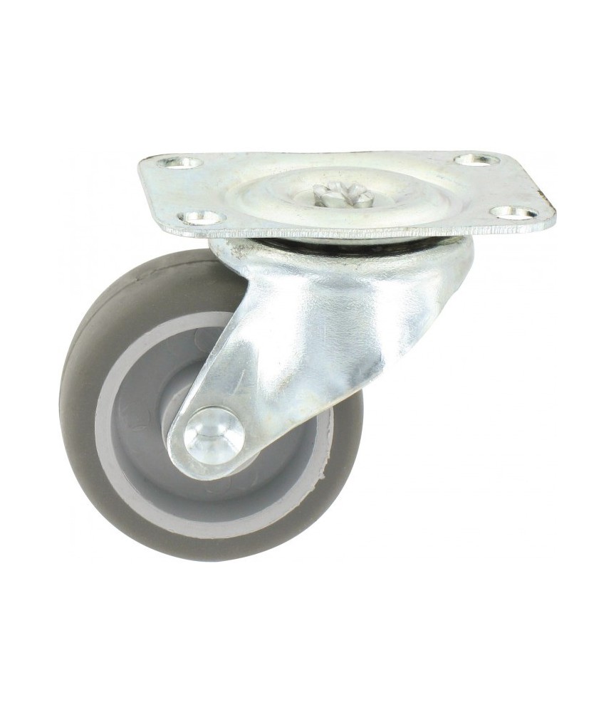 Roulette Mini-Roll à platine pivotante - 62 x 50 mm - GUITEL