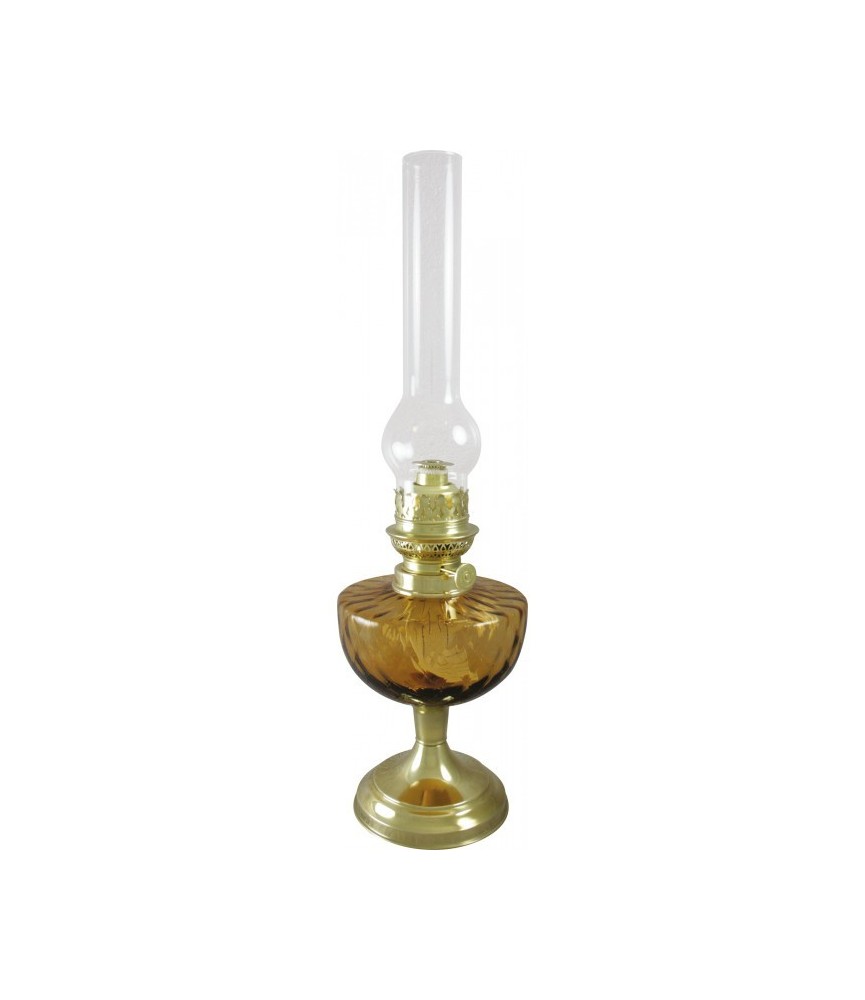 Lampe à pétrole Verre ambré - 490 mm - GAUDARD Lampe à pétrole Verre ambré - 490 mm - GAUDARD