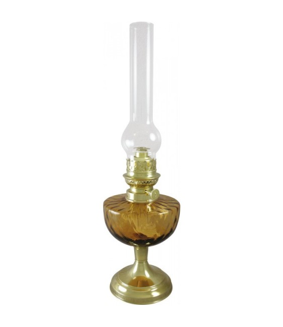 Lampe à pétrole Verre ambré - 490 mm - GAUDARD