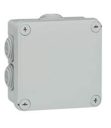 Boîte de dérivation carrée PLEXO - Gris - 105 x 105 x 55 mm - LEGRAND