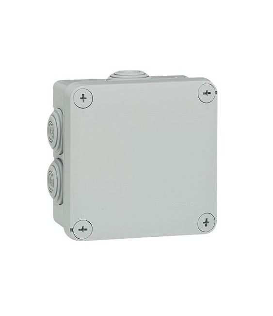 Boîte de dérivation carrée PLEXO - Gris - 105 x 105 x 55 mm - LEGRAND