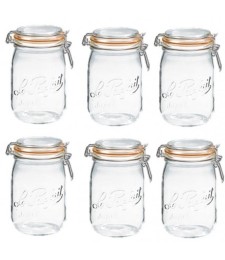 Lot de 6 bocaux LE PARFAIT "Super" -  85 mm - 1 L