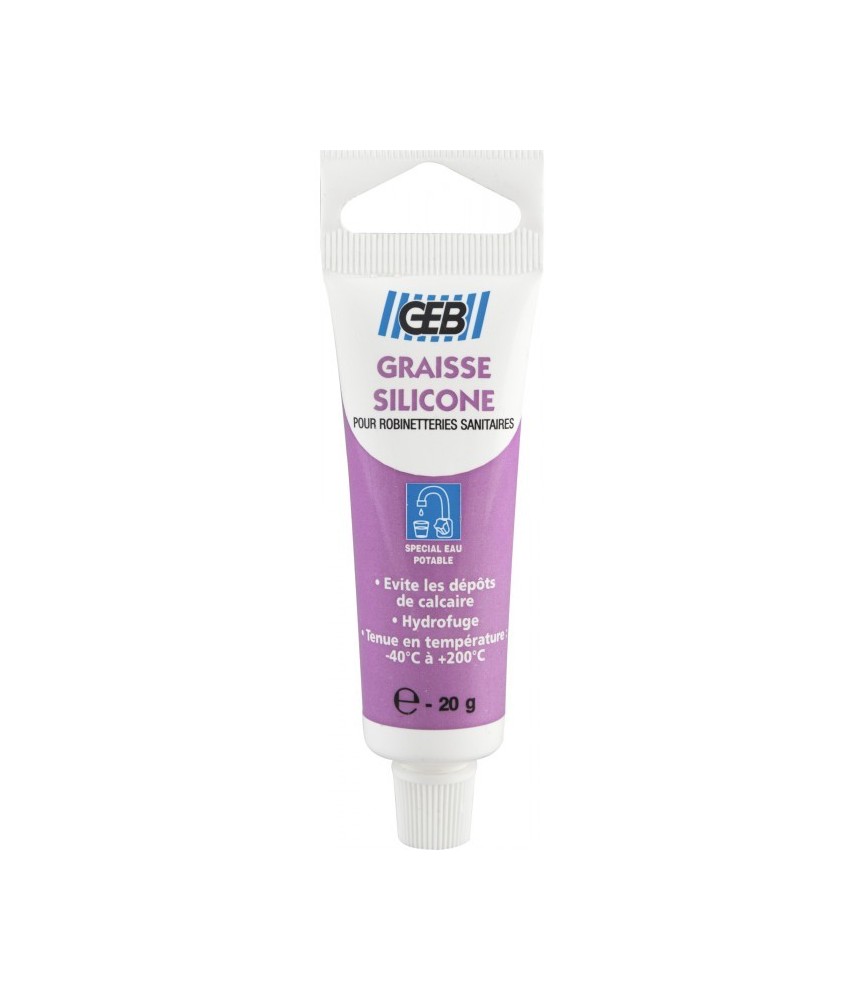 Graisse silicone - Lubrifiant robinetterie - Tube de 20 grs - GEB