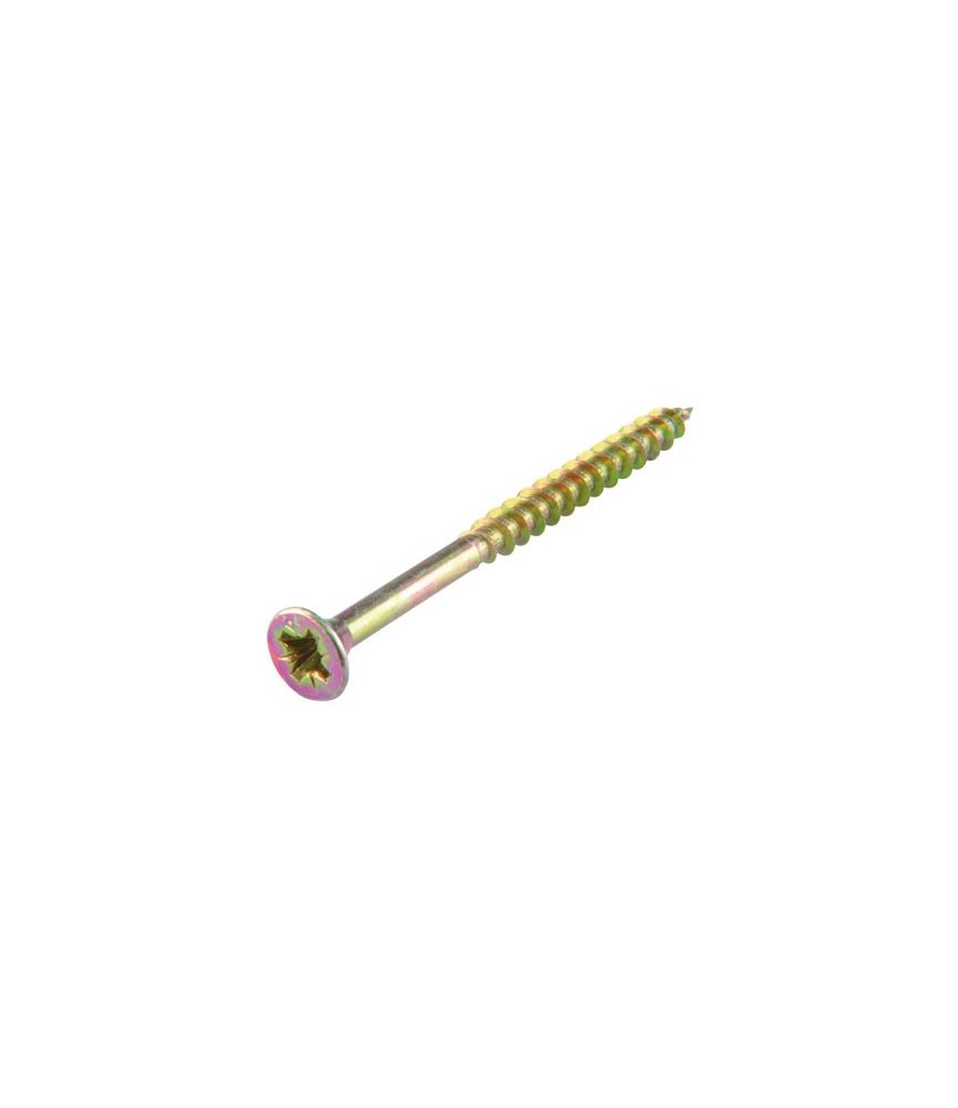 Vis agglo tête fraisée PZ acier jaune - 3 x 16 mm - Lot de 32 - FIX'PRO Vis agglo tête fraisée PZ acier jaune - 3 x 16 mm - Lot de 32 - FIX'PRO