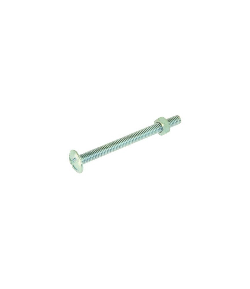 Boulon poêlier acier zingué -  5 x 40 mm - Lot de 4 - FIX'PRO