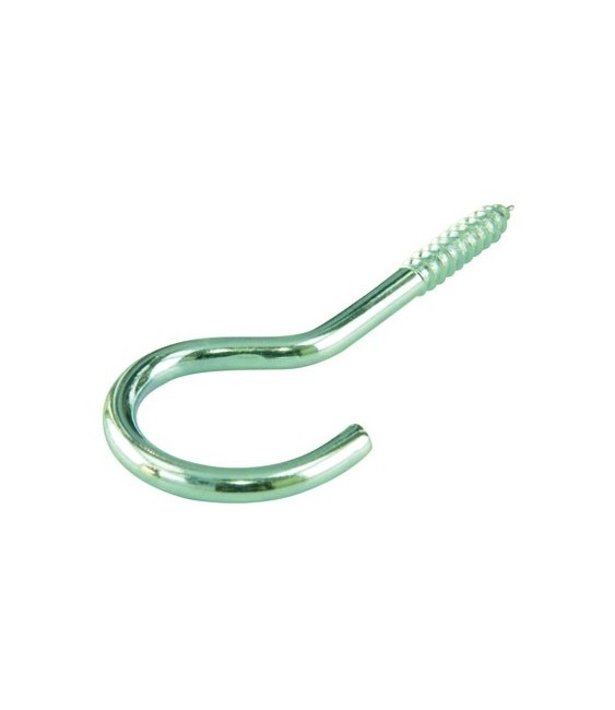 Crochet à visser en acier zingué -  2.6 x 30 mm - Lot de 9 - FIX'PRO