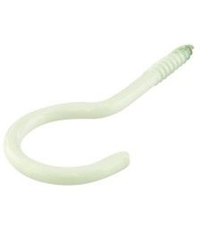 Crochet à visser en acier blanc - 3.3 x 50 mm - Lot de 4 - FIX'PRO
