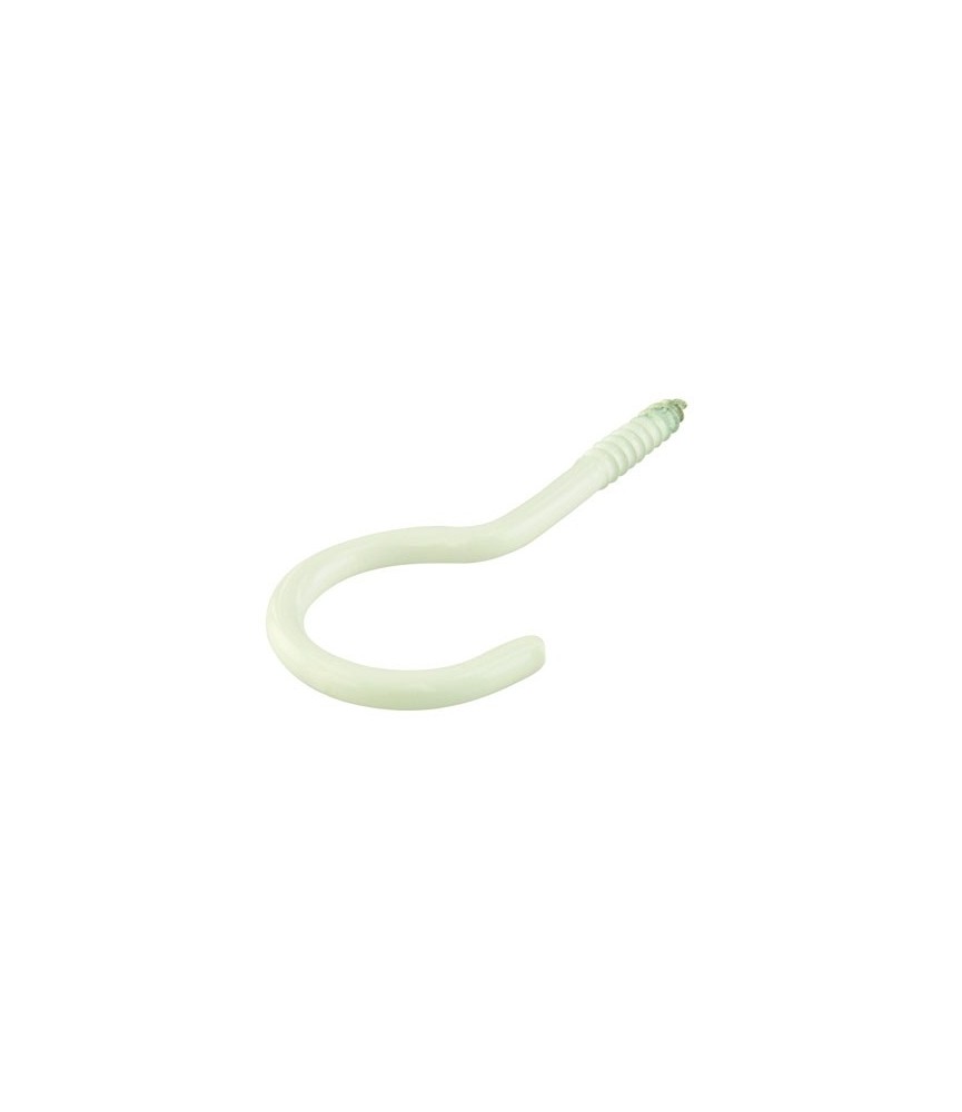 Crochet à visser en acier blanc - 3.3 x 50 mm - Lot de 4 - FIX'PRO Crochet à visser en acier blanc - 3.3 x 50 mm - Lot de 4 - FIX'PRO