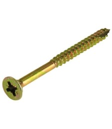Vis agglo tête fraisée PZ plus acier jaune - 6 x 80 mm - Boîte de 20 - FIX'PRO