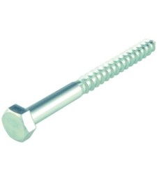 Tirefond tête héxagonale - Acier zingué -  6 x 30 mm - Lot de 4 - FIX'PRO