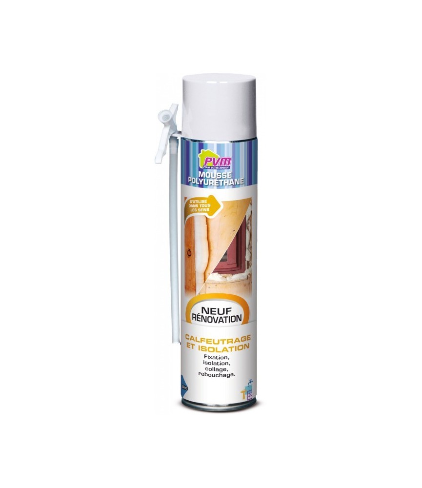Mousse polyuréthane + gants - 750 ml - PVM Mousse polyuréthane + gants - 750 ml - PVM