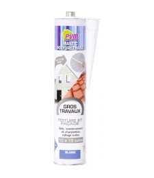 Mastic colle blanc pour toiture et façade - 310 ml - PVM