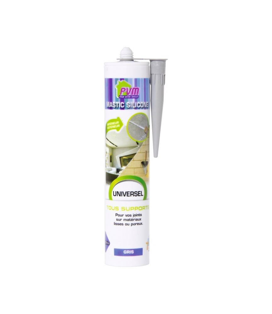 Mastic universel gris - 310 ml - PVM Mastic universel gris - 310 ml - PVM