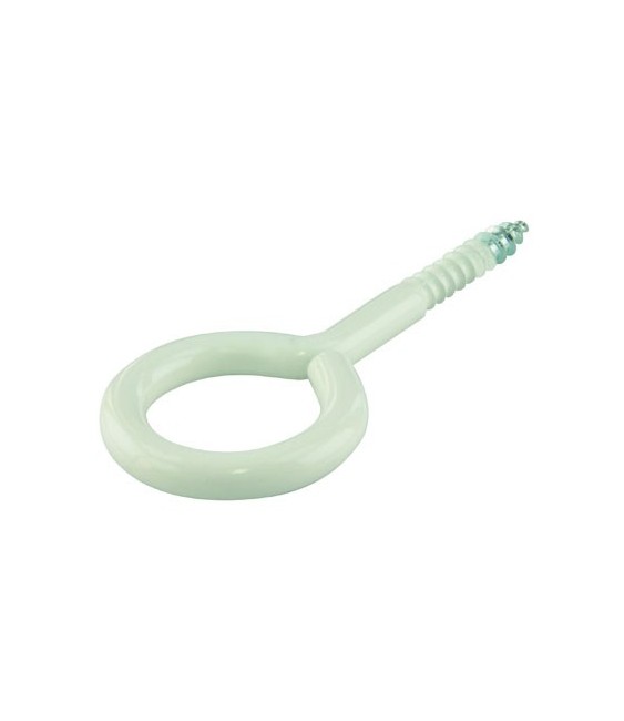Piton à visser plastifié blanc - 3.3 x 20 mm - Lot de 4 - FIX'PRO