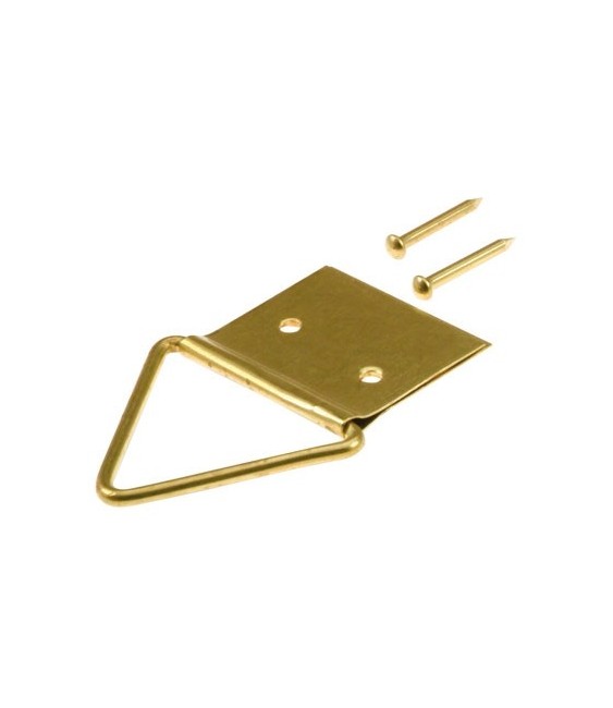 Attache tableau Acier laitonné - 22 mm - Lot de 10 - FIX'PRO