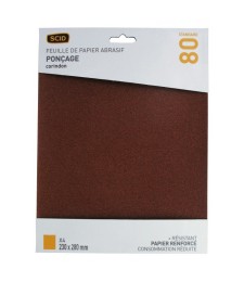 Papier Corindon 230 x 280 mm - Grain 80 - Lot de 4 - SCID