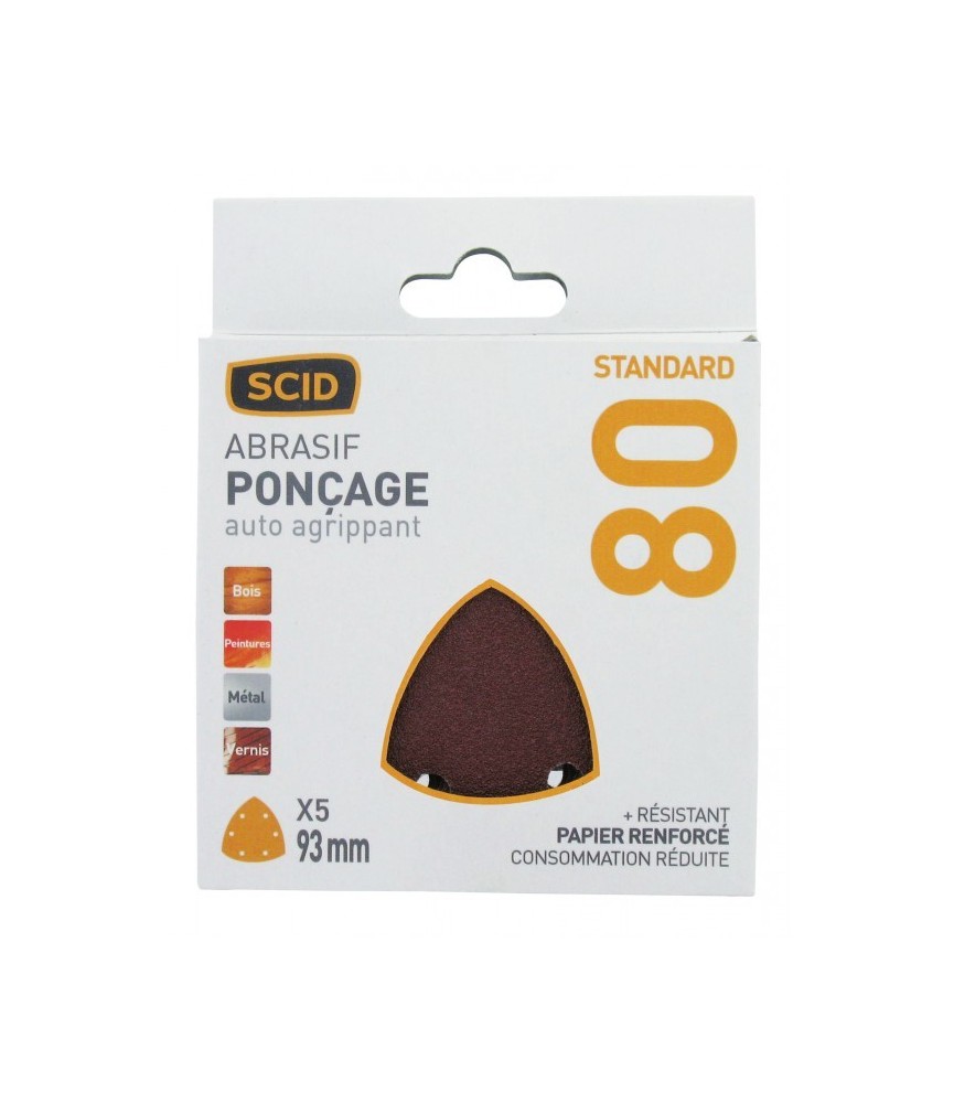 Patin Delta auto-agripant RC 93 x 93 mm - Grain 80 - SCID