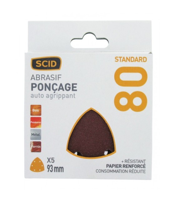 Patin Delta auto-agripant RC 93 x 93 mm - Grain 80 - SCID