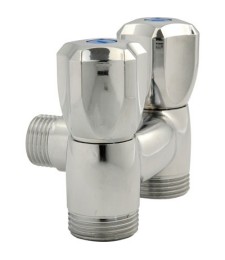 Robinet double pour machine à laver - Sortie droit - NEPTUNE