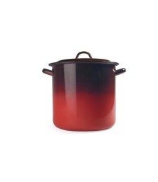 Faitout traiteur émaillé Rouge et Noir -  30 cm