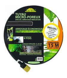 Tuyau microporeux équipé - 15 M -  12.5 mm - CAP VERT