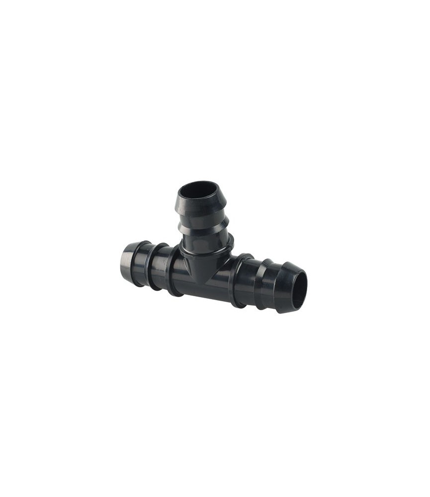 Té cannelé égal - 16 mm x 16 mm x 16 mm - CAP VERT