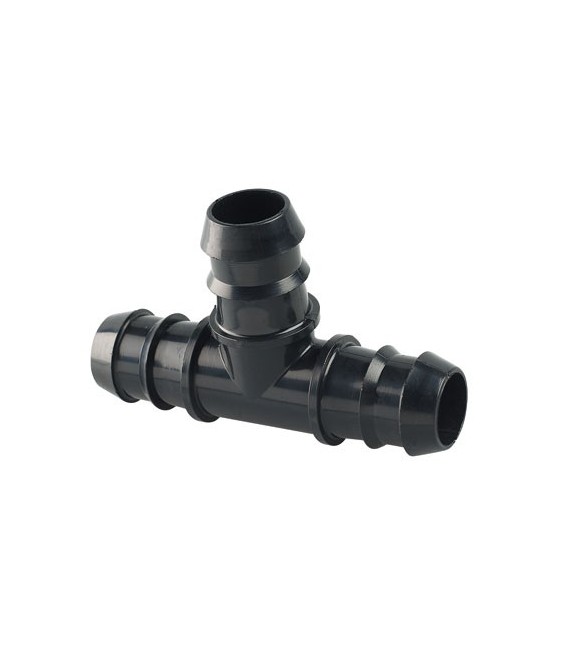 Té cannelé égal - 16 mm x 16 mm x 16 mm - CAP VERT