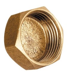 Bouchon Femelle à collet battu en laiton - 26 x 34 mm - Lot de 10 - RACCORDS