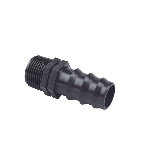 Raccord cannelé droit - Mâle - 15 x 21 - CAP VERT