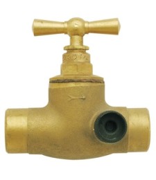 Robinet d'arrêt à souder avec double purge - 12 x 14 mm - NEPTUNE